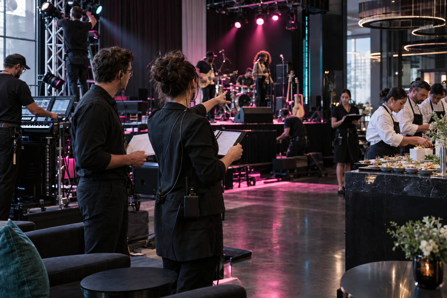 Producción de un evento musical
